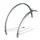 GARDE BOUE CITY/VTC TRINGLES 28'' STRONGLIGHT ALU R'LIGHT 41mm GRIS MAT (PAIRE) AVEC FIXATION CLASSIC TRINGLES INOX