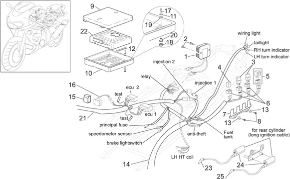 Circuit electrique arrière