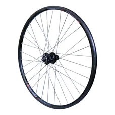 WHEEL FOR TREKKING BIKE- 700X35 DISC -REAR- M640 ALUMINIUM BLACK- SHIMANO DISC HUB M745 6 HOLES FOR CASSETTE SHIMANO/SRAM 10/9 Speed. TUBETYPE and TUBELESS READY