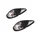 DECORATIVE LIGHTNING REPLAY  "WATER DROP" FENDER TRANSPARENT/CARBON WITH ORANGE BULB (L 62mm / H 23mm / W 18mm)(PAIR) **