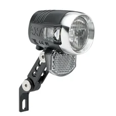 ECLAIRAGE VELO VAE / E-BIKE AVANT SUR FOURCHE AXA BLUELINE 6/12V 50LUX (38mm) NOIR COMPATIBLE DYNAMO - POUR VOIR A 70M ET VISIBLE A 4KMS