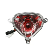 FEU ARRIERE SCOOT ADAPTABLE MBK 50 NITRO 2013>/YAMAHA 50 AEROX 2013> TRANSPARENT 12V 21/5W S25 BAY15d ROUGE (HOMOLOGUE CE)  -REPLAY-