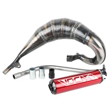 POT 50 A BOITE VOCA CROSS ROOKIE POUR BETA 50 RR 2012>2020 (PASSAGE HAUT DROIT - SILENCIEUX ALU ROUGE)