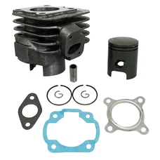 CYLINDRE SCOOT ADAPTABLE CPI 50 POPCORN, OLIVER, ARAGON, HUSSAR/KEEWAY 50 FOCUS, HURRICANE, MATRIX, F-ACT/GENERIC 50 XOR, IDEO (AXE DE PISTON DIAM 12mm) -P2R FONTE AVEC PISTON GRAPHITE