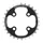 PLATEAU VTT 4BRA D.64 TA CHINOOK 28DTS INTERIEUR TRIPLE NOIR ALU POUR SHIMANO / SRAM / FSA 9V.