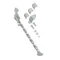 SIDE STAND FOR MOPED - PEUGEOT 103 SP, MVL- CHROMED TWISTED STEEL (LENGTH 340mm)  -SELECTION P2R-