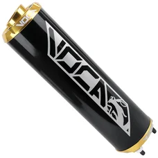 SILENCIEUX 50 A BOITE VOCA BESTIA RD30400 NOIR EMBOUT ANODISE OR POUR ROOKIE, CHROMED, SCR, MK, BARIKIT