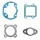 GASKET SET FOR CYLINDER KIT FOR SCOOT  MBK 50 BOOSTER/YAMAHA 50 BWS,  -  -ARTEIN-