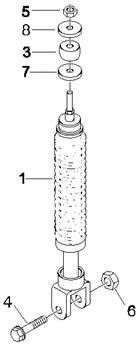 Suspension arrière - Amortisseur/s