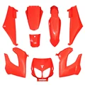 FAIRINGS/BODY PARTS FOR 50cc MOTORBIKE   DERBI 50 SENDA 2000>2010 RED GLOSS  (8 PARTS KIT) SELECTION P2R-