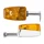 CLIGNOTANT CYCLO ADAPTABLE MBK 51/MOTOBECANE/MOTOCONFORT TYPE LUXOR 2008 CHROME CABOCHON ORANGE (AVEC SUPPORT) (PAIRE)  -SELECTION P2R-