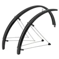 GARDE BOUE CITY/VTC TRINGLES 28'' STRONGLIGHT TOUR 54mm NOIR (PAIRE) AVEC FIXATION CLASSIC TRINGLES INOX