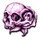 STICKER LETHAL THREAT MINI PURPLE SKULL (60x80mm)