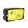 PHARE/PROJECTEUR CYCLO UNIVERSEL RECTANGLE NOIR VITRE JAUNE DIAM 140 mm (AMPOULE BA20D)  -SELECTION P2R-