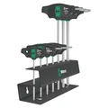 WERA 467/7 HEX PLUS Set 2 Screwdriver set T-handle TORX screwdrivers with holding function, 7 pieces-German tools for workshop