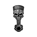 STICKER LETHAL THREAT MINI SKULL PISTON (60x80mm)