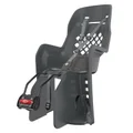 PORTE BEBE/SIEGE ENFANT ARRIERE POLISPORT A FIXER SUR CADRE JOY NOIR COUSSIN GRIS (9 A 22Kgs) HOMOLOGUE EN 14344
