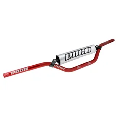HANDLEBAR FOR 50cc MOTORBIKE VOCA CROSS - ALUMINIUM T6 - Ø22,2mm W 805mm H94mm -  RED WITH PAD GREY
