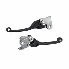 LEVIER DE FREIN/EMBRAYAGE MOTO OFF ROAD RETRACTABLE/PIVOT INCASSABLE HONDA 250 CRF R 2007>2023, 250 CRF RX 2019>2020, 450 CRF R 2007>2020, 450 CRF RX 2018>2020 NOIR (PAIRE)  -POLISPORT-