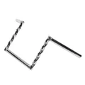 GUIDON CYCLO Z BARRE TORSADE ADAPTABLE PEUGEOT 103/MBK 51 ACIER CHROME HAUTEUR 200mm  -SELECTION P2R-