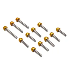VIS DE CARTER REPLAY ACIER AVEC EMBOUT POUR MBK 50 BOOSTER/YAMAHA 50 BWS OR (KIT DE 12)