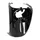 LOWER FRONT FAIRING FOR MBK 50 OVETTO 2008>/YAMAHA 50 NEOS 2008> GLOSS BLACK  -P2R-