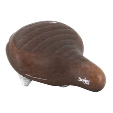 SELLE ROYAL LOISIR DRIFTER PLUS MARRON MIXTE 270x245mm DOUBLE RESSORT, REVETEMENT ANTI USURE 1260 g
