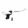BRAKE MASTER CYLINDER UNIVERSAL (FRONT) ALUMINIUM CNC -  BLACK-SILVER RIGHT