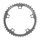 CHAINRING FOR TRACK BIKE 5 ARMS - Ø130 TA 44 Teeth- SILVER ALU 7075 FOR CHAIN 3.17mm (1"1/8)