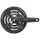 PEDALIER VTT SUNRACE 7/8V. FCM2B ACIER NOIR 170mm 48-38-28 AVEC PARE CHAINE - BOITIER 118mm
