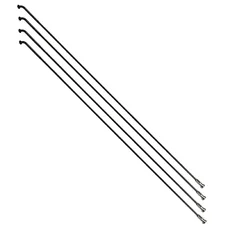 RAYON RENFORCE INOX NOIR 2,0mm AVEC TETE COUDEE EN 2,3mm  L 302mm SAPIM AVEC ECROUS (VENDU PAR 4)