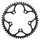 PLATEAU ROUTE 5BRA D.110 STRONGLIGHT 50DTS EXTERIEUR NOIR TYPE SHIMANO 9/10/11V.