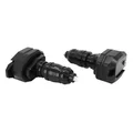 CRASHPADS/TOP BLOCK FOR YAMAHA MT 07 - ALU CNC ANODIZED BLACK WITH LOGO (PAIR)  -AVOC-C-