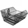 REAR BASKET- STEEL MESH- BASIL CENTO FLOWER BLACK (47x31x21cm)