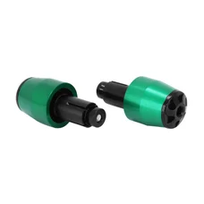 EMBOUT DE GUIDON MOTO POUR KAWASAKI 900 Z900, 650 Z650 ALU ANODISE VERT DIAM 13 ET 17 mm (PAIRE)  -AVOC-