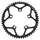 PLATEAU ROUTE 5BRA D.110 STRONGLIGHT 53DTS  EXTERIEUR NOIR ALU 7075 TYPE SHIMANO 9/10V.