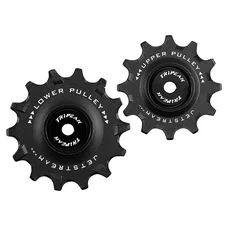 GALET DERAILLEUR TRIPEAK 11 DENTS ROULEMENT G5 CERAMIQUE POUR SHIMANO 11V. ROUGE (BLISTER DE 2)