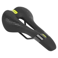 SELLE NEWTON ROUTE/VTT NOIR ERGONOMIC GEL MEMOIRE DE FORME AVEC TROU CENTRAL 272x143mm RAIL ACIER NOIR