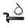 THROTTLE  HANDLE FOR MOPED REPLAY -SHORT STROKE- ALUMINIUM - BLACK (WITH TRANSMISSION CABLE + ADJUSTER SCREW M10X125)