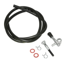 ROBINET ESSENCE CYCLO ADAPTABLE MBK/MOTOBECANE 88 (A TIRETTE) AVEC DURITE NOIR + COLLIERS  -SELECTION P2R-