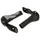 POIGNEE VTT HAFNY NOIR/GRIS  AVEC EMBOUT DE CINTRE INTEGRE 130mm (PAIRE)