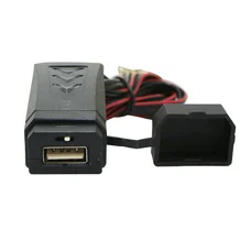 CHARGEUR PRISE USB AVOC 12V 2A AVEC INTERRUPTEUR + FIXATION GUIDON ET CARROSERIE (ETANCHE) (LONG 57mm - LARG 25mm - HAUT 22mm)