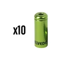 EMBOUT DE GAINE DE FREIN 5 mm ALU VERT ETANCHE (VENDU PAR 10) -ELVEDES