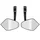 MIRRORS SET - BAR END SIDE MIRROR WITH PLASTIC ADAPTERS Ø 7/8"or 1"+ AVS Black covers (by pair without bar ends)  -P2R-