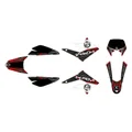 KIT DECO AUTOCOLLANT/STICKER 50 A BOITE KRM PRO RIDE POUR DERBI 50 DRD X-TREME 2011>2017, DRD RACING 2005>2010/GILERA 50 SMT 2011>2017 NOIR/ROUGE (COMPLET)