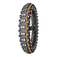 PNEU MOTO 10''  70/100-10 MITAS CROSS TERRA FORCE MX SM SOFT TO MEDIUM REAR TT 41J NHS (BANDE ROUGE JAUNE)