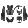 CARROSSERIE/CARENAGE SCOOT ADAPTABLE MBK 50 STUNT/YAMAHA 50 SLIDER NOIR MAT (7 PIECES) -P2R