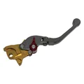 LEVIER DE FREIN REPLAY RACE POUR MBK 50 NITRO 1997>2012 / YAMAHA 50 AEROX 1997>2012 GRIS/OR CNC PLIABLE