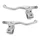 LEVIER/POIGNEE DE FREIN CYCLO ALU COURT M84 DOUBLE FIXATION POLI (PAIRE)  -SELECTION P2R-