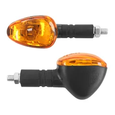 CLIGNOTANT UNIVERSEL REPLAY PYRAMIDE A AMPOULE BA15S ORANGE/NOIR BASE COURTE (L 93mm / H 35mm / L 51mm) (HOMOLOGUE CE) (PAIRE)
